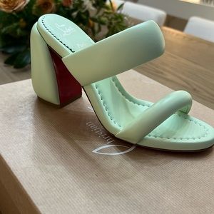 Brand new Christian Louboutin mint sandals 37.5